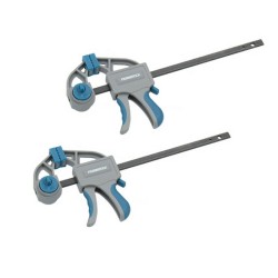 One-hand clamp Ferrestock 215 mm Steel Plastic (2 pcs)