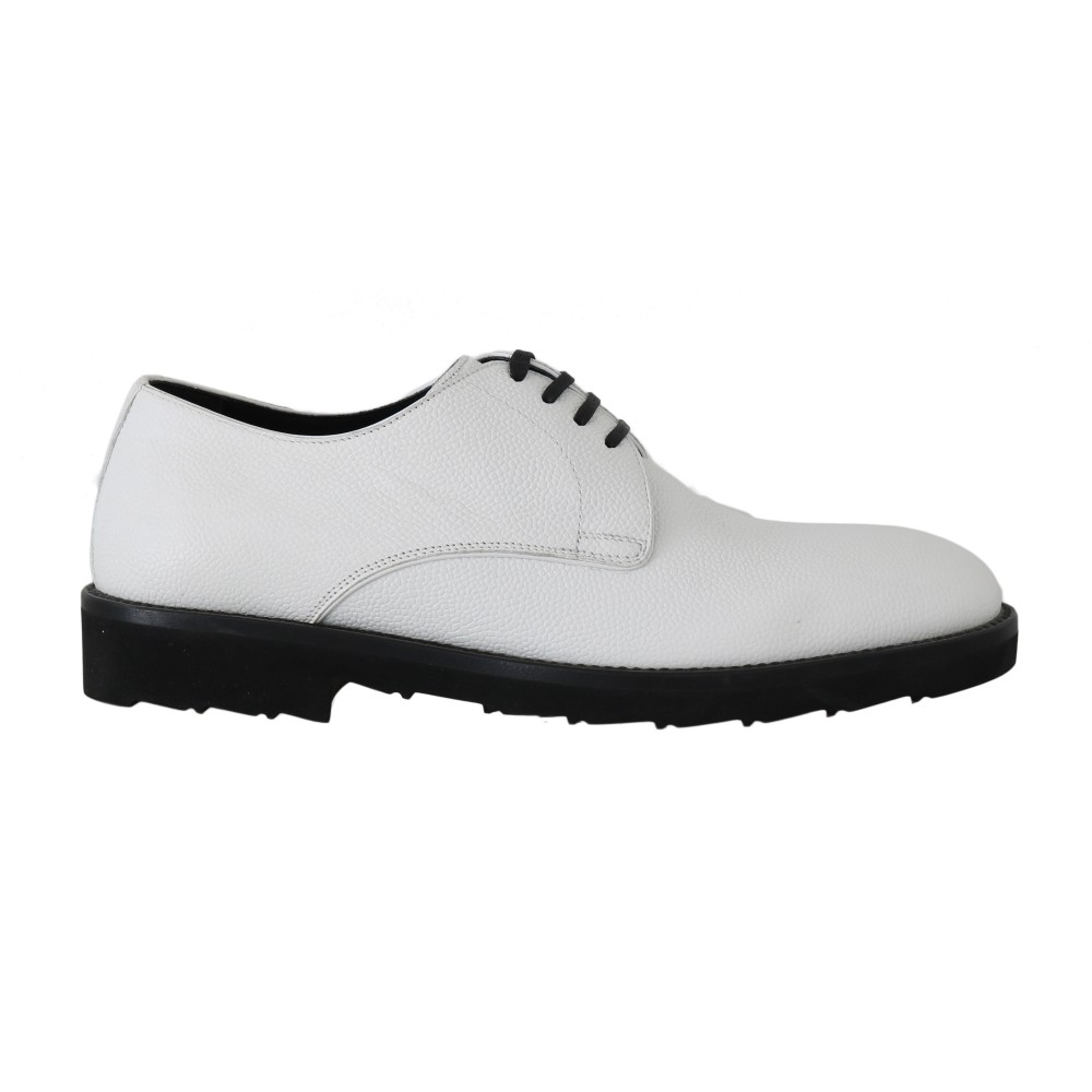Dolce & Gabbana Elegante weiße formelle Lederschuhe