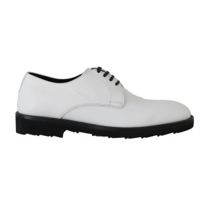 Dolce & Gabbana Elegante weiße formelle Lederschuhe