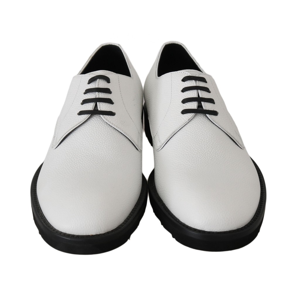 Dolce & Gabbana Elegante weiße formelle Lederschuhe