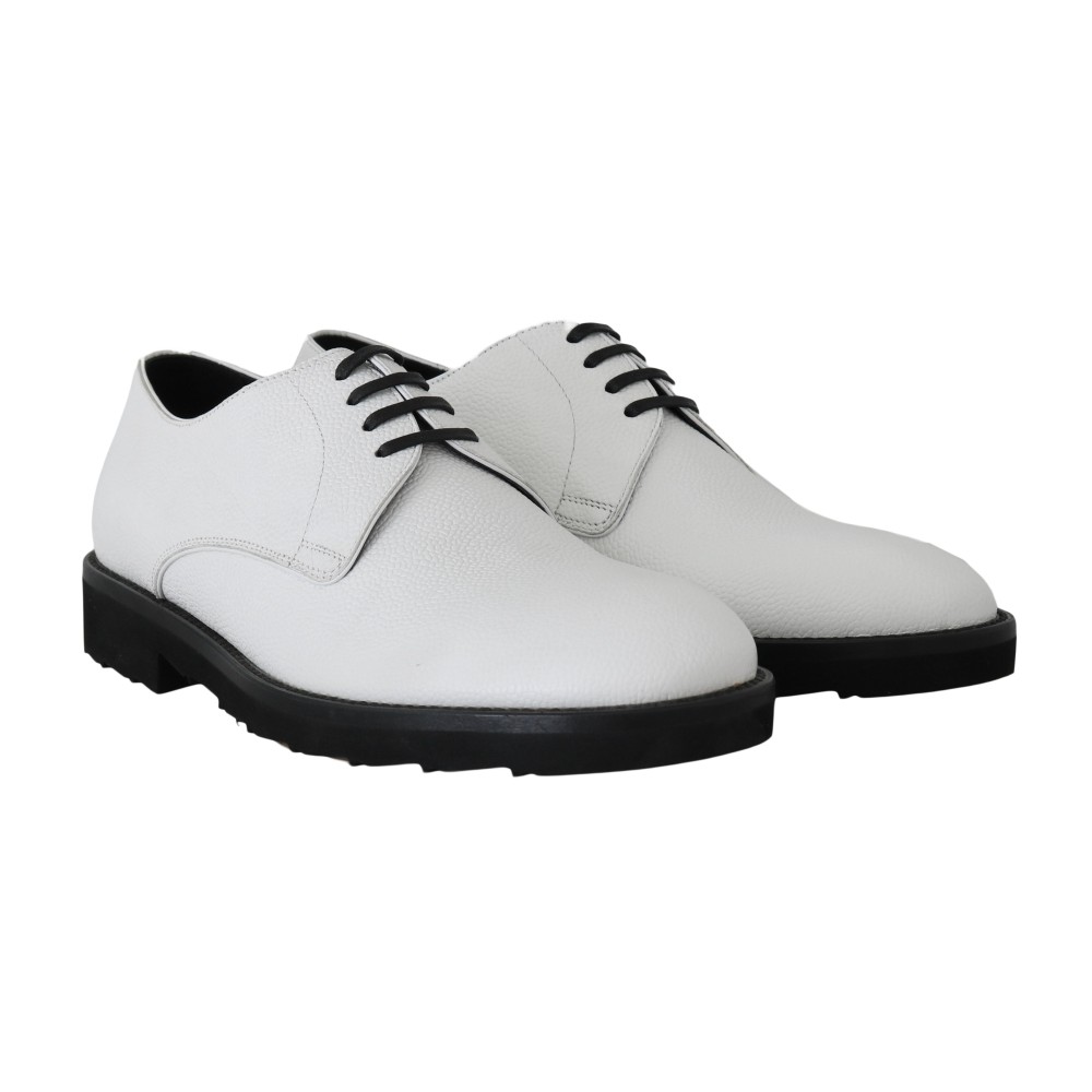 Dolce & Gabbana Elegante weiße formelle Lederschuhe
