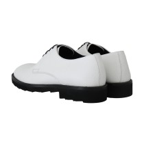 Dolce & Gabbana Elegante weiße formelle Lederschuhe