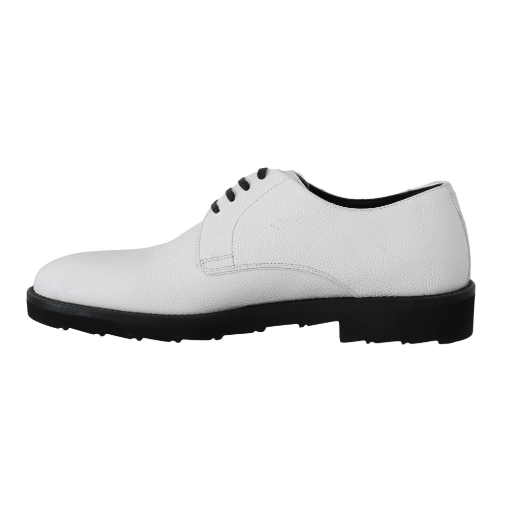 Dolce & Gabbana Elegante weiße formelle Lederschuhe
