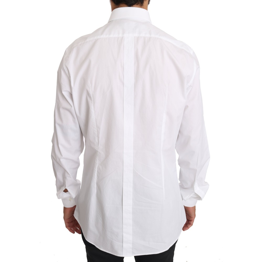Dolce & Gabbana Elegantes Slim Fit Hemd in Reinweiß