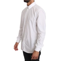 Dolce & Gabbana Elegantes Slim Fit Hemd in Reinweiß