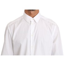 Dolce & Gabbana Elegantes Slim Fit Hemd in Reinweiß