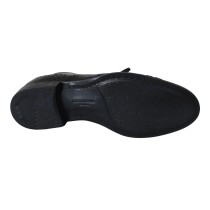 Dolce & Gabbana Elegante Schwarze Leder Derby Wingtip Dress Schuhe