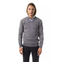 Uominitaliani Grauer Pullover aus Merinowolle für Männer