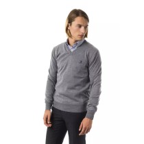 Uominitaliani Grauer Pullover aus Merinowolle für Männer
