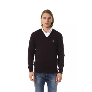 Uominitaliani Brauner Pullover aus Merinowolle für Männer