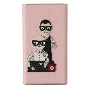 Dolce & Gabbana Schicke rosa Leder-Powerbank