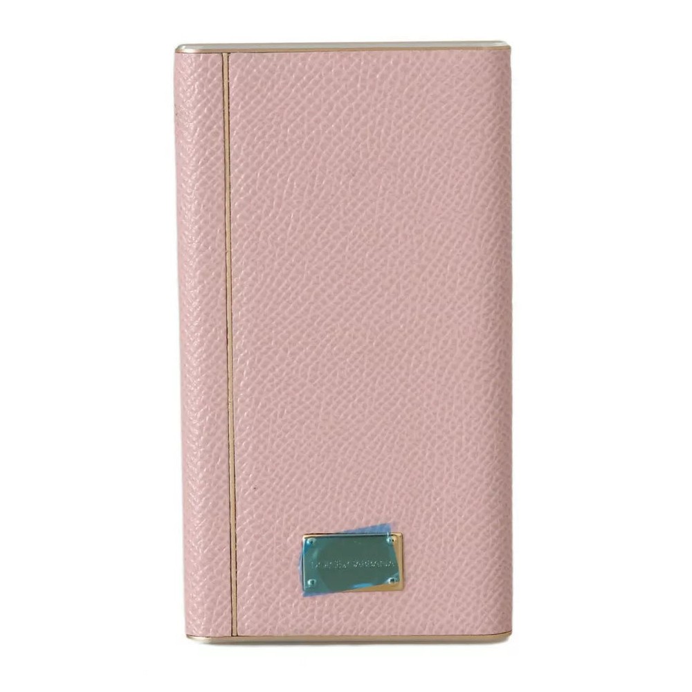 Dolce & Gabbana Schicke rosa Leder-Powerbank