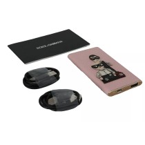 Dolce & Gabbana Schicke rosa Leder-Powerbank
