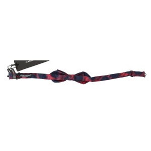 Dolce & Gabbana Elegante rot karierte Seidenfliege