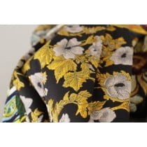 Dolce & Gabbana Eleganter grauer karierter Zweireiher-Mantel