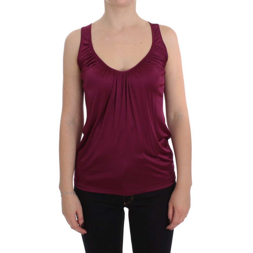 PLEIN SUD Elegante lila Rayon Cami Bluse