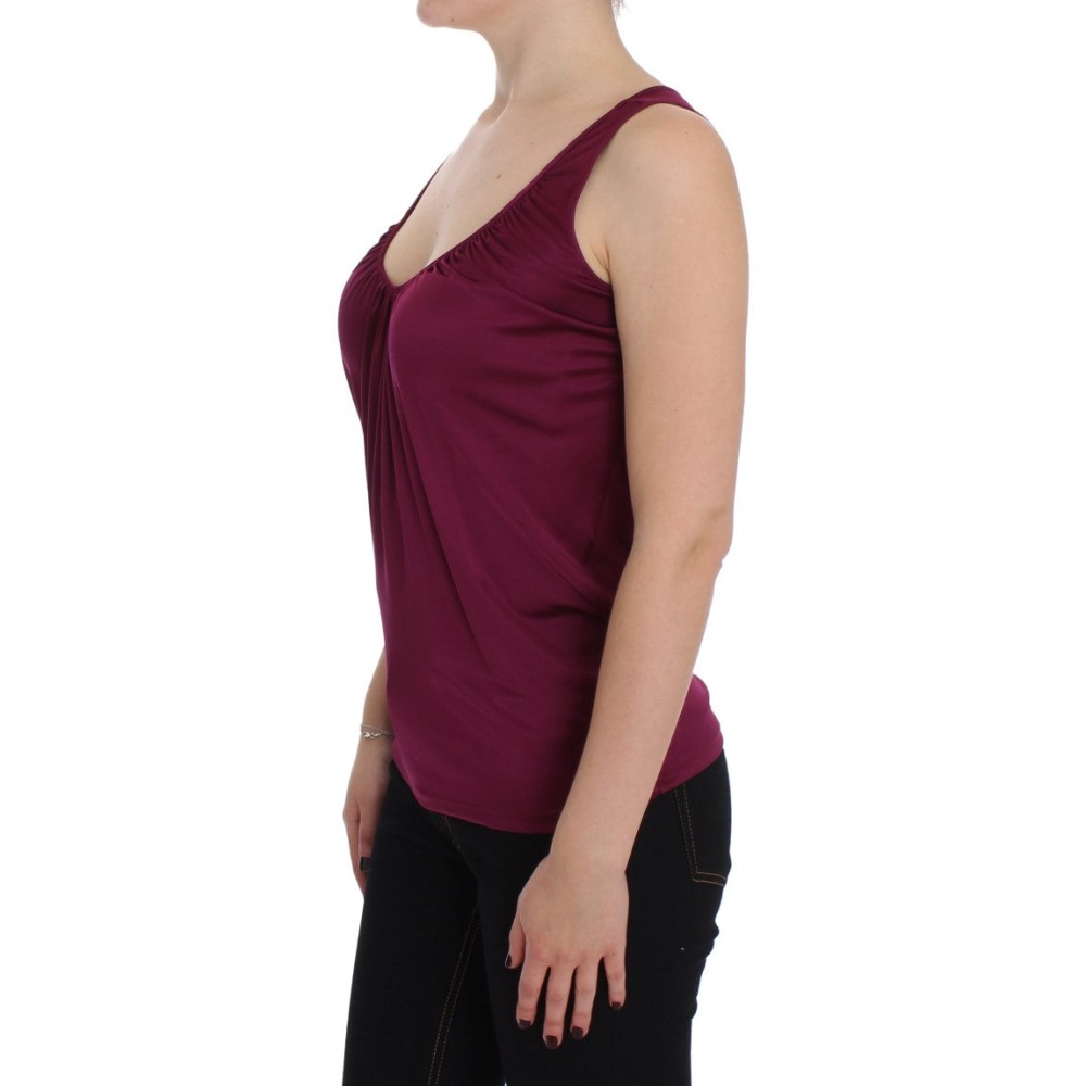 PLEIN SUD Elegante lila Rayon Cami Bluse