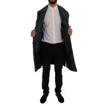 Dolce & Gabbana Blauer Camouflage Trenchcoat Eleganz