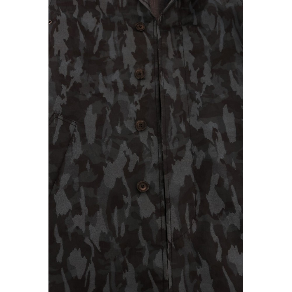 Dolce & Gabbana Blauer Camouflage Trenchcoat Eleganz
