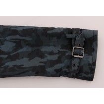 Dolce & Gabbana Blauer Camouflage Trenchcoat Eleganz