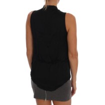 Versace Jeans Schickes ärmelloses schwarzes Hemd Bluse
