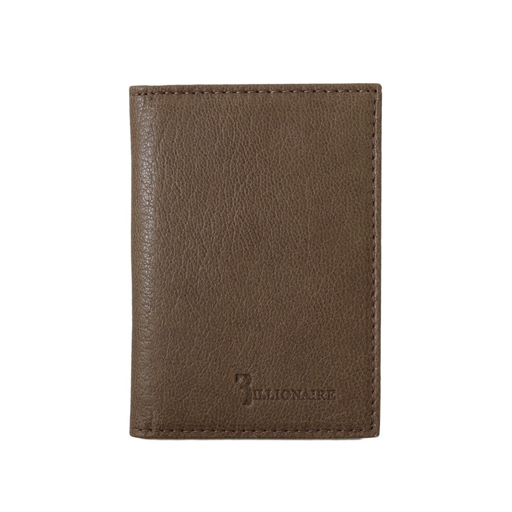 Billionaire Italian Couture Elegante Herrengeldbörse aus Leder in Braun