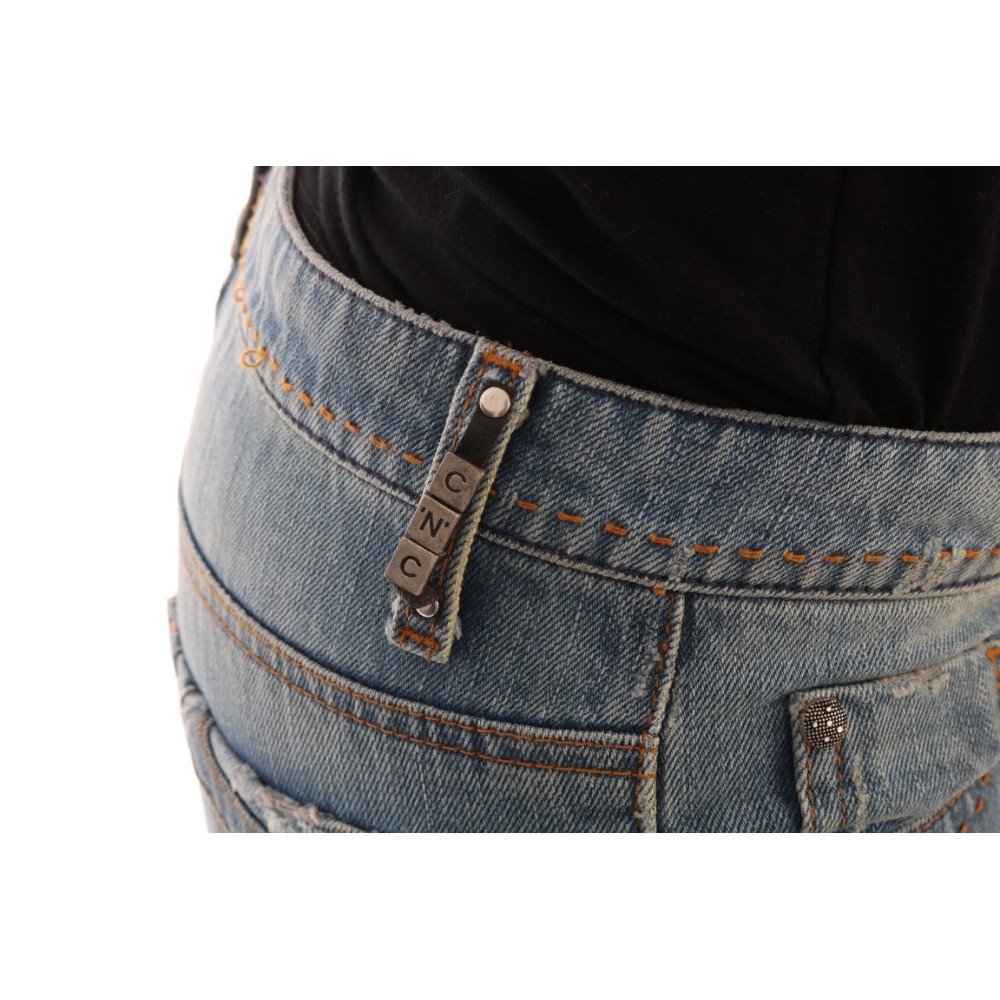 Costume National Chic Classic Fit Straight Blue Jeans