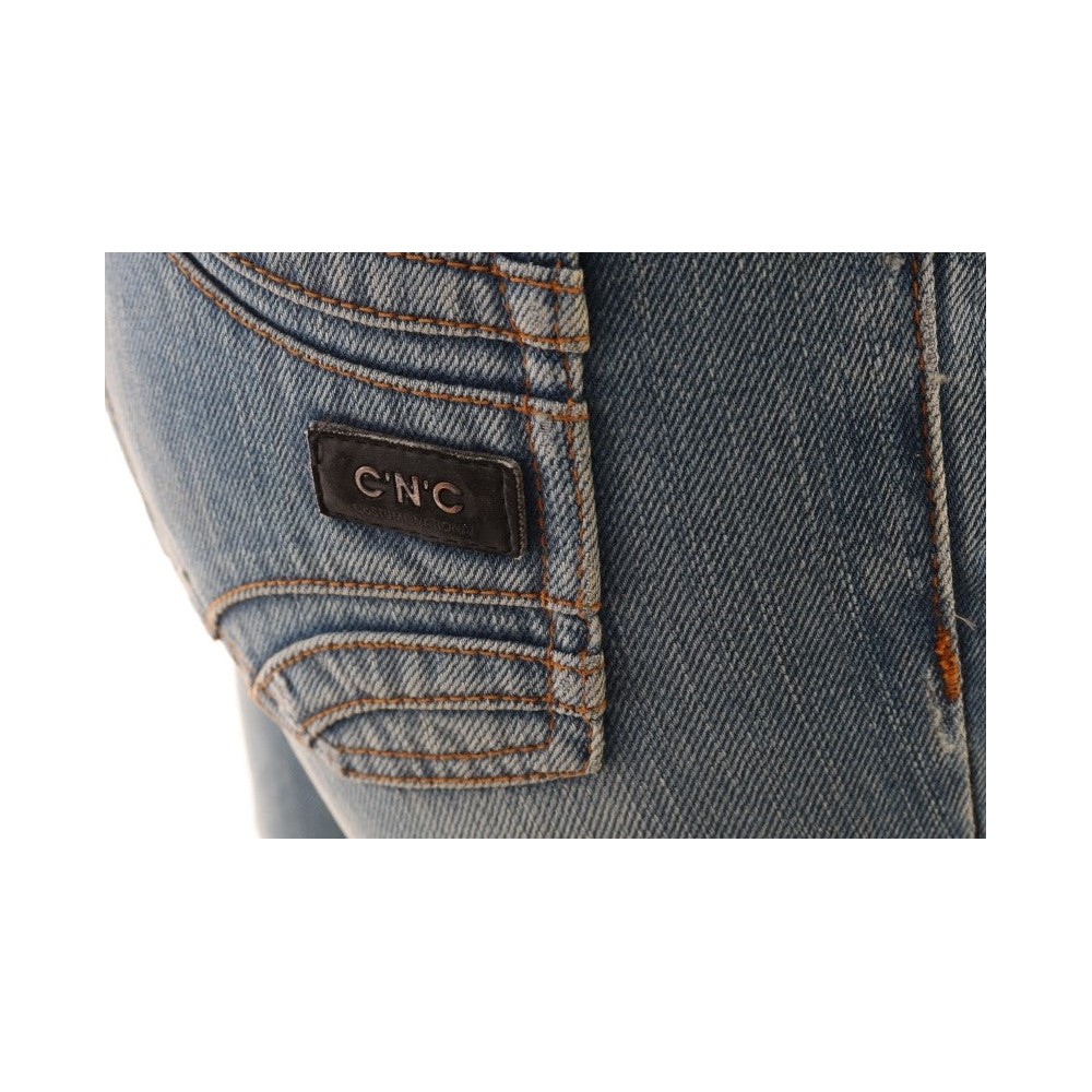 Costume National Chic Classic Fit Straight Blue Jeans