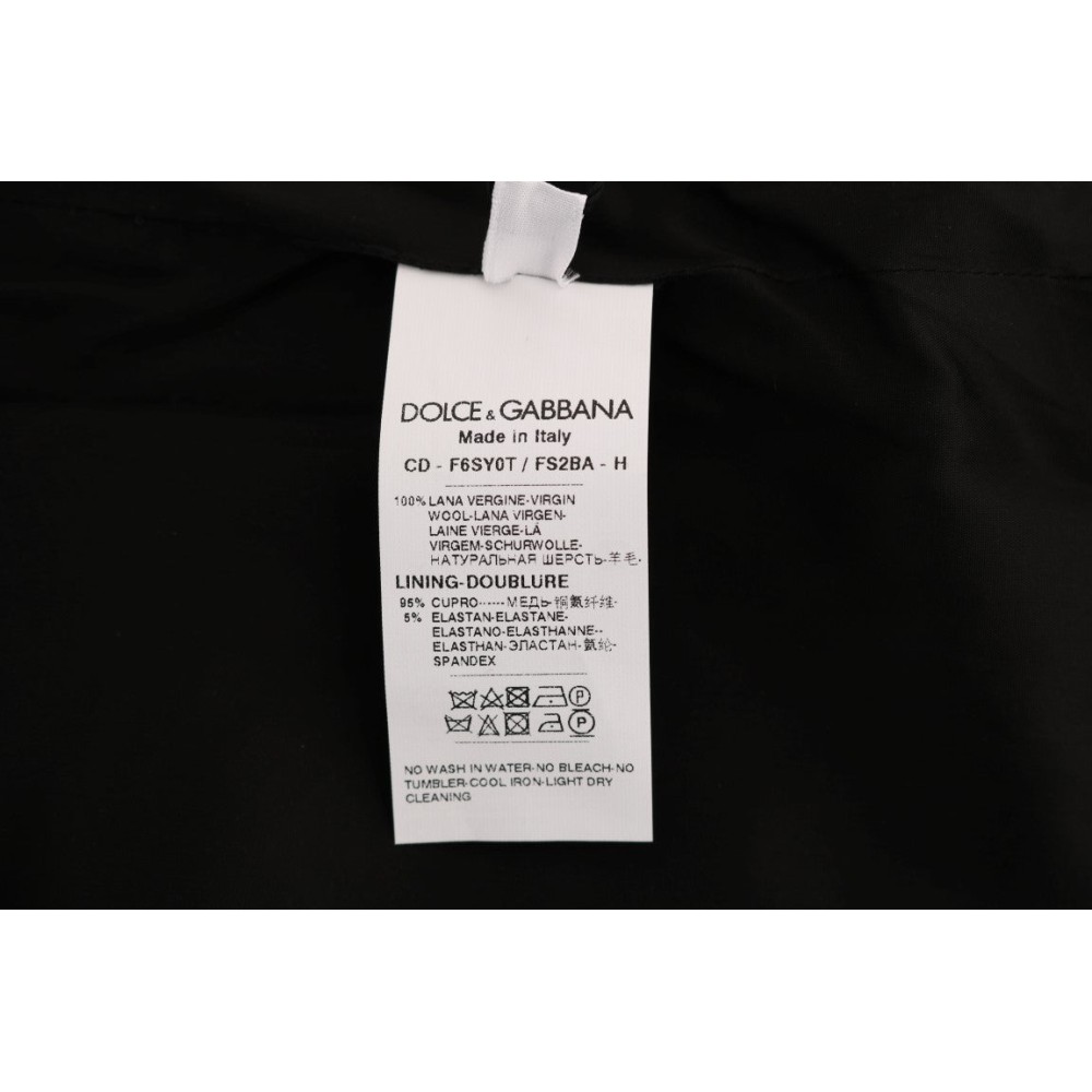 Dolce & Gabbana Schickes ärmelloses Kleid aus gepunkteter Wolle