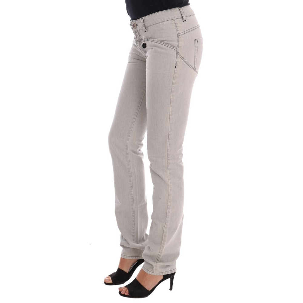 Costume National Anspruchsvolle Graue Super Slim Jeans