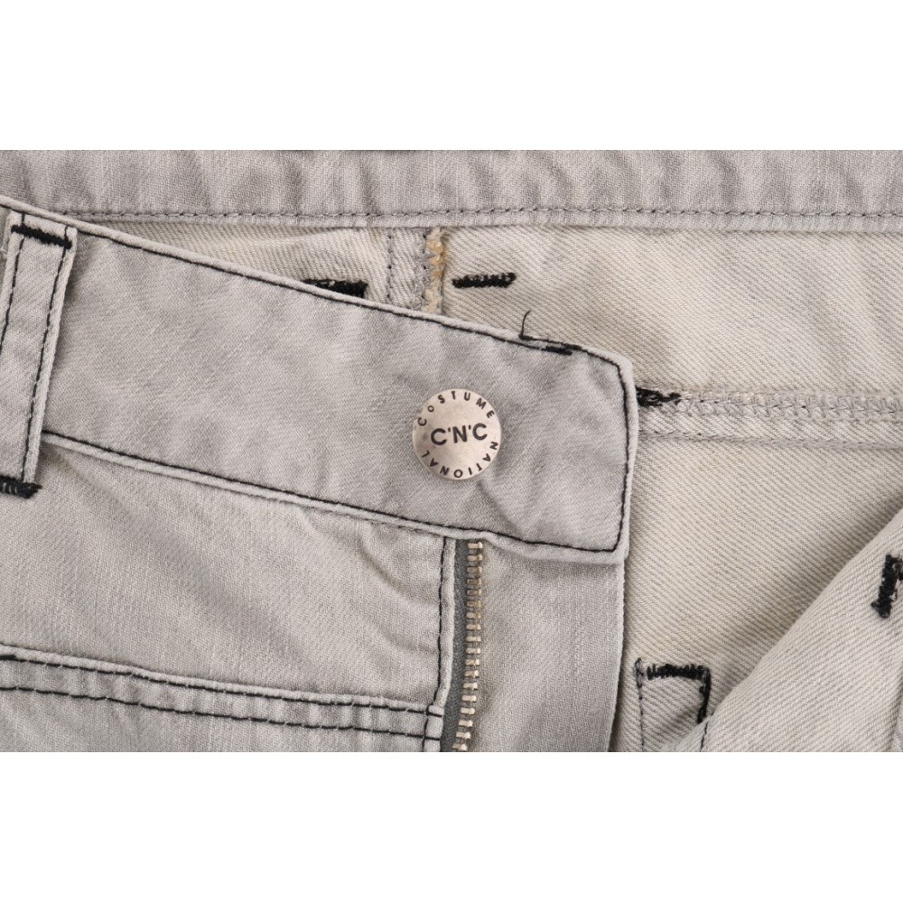 Costume National Anspruchsvolle Graue Super Slim Jeans