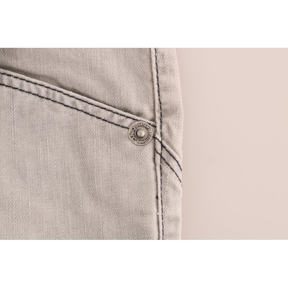 Costume National Anspruchsvolle Graue Super Slim Jeans