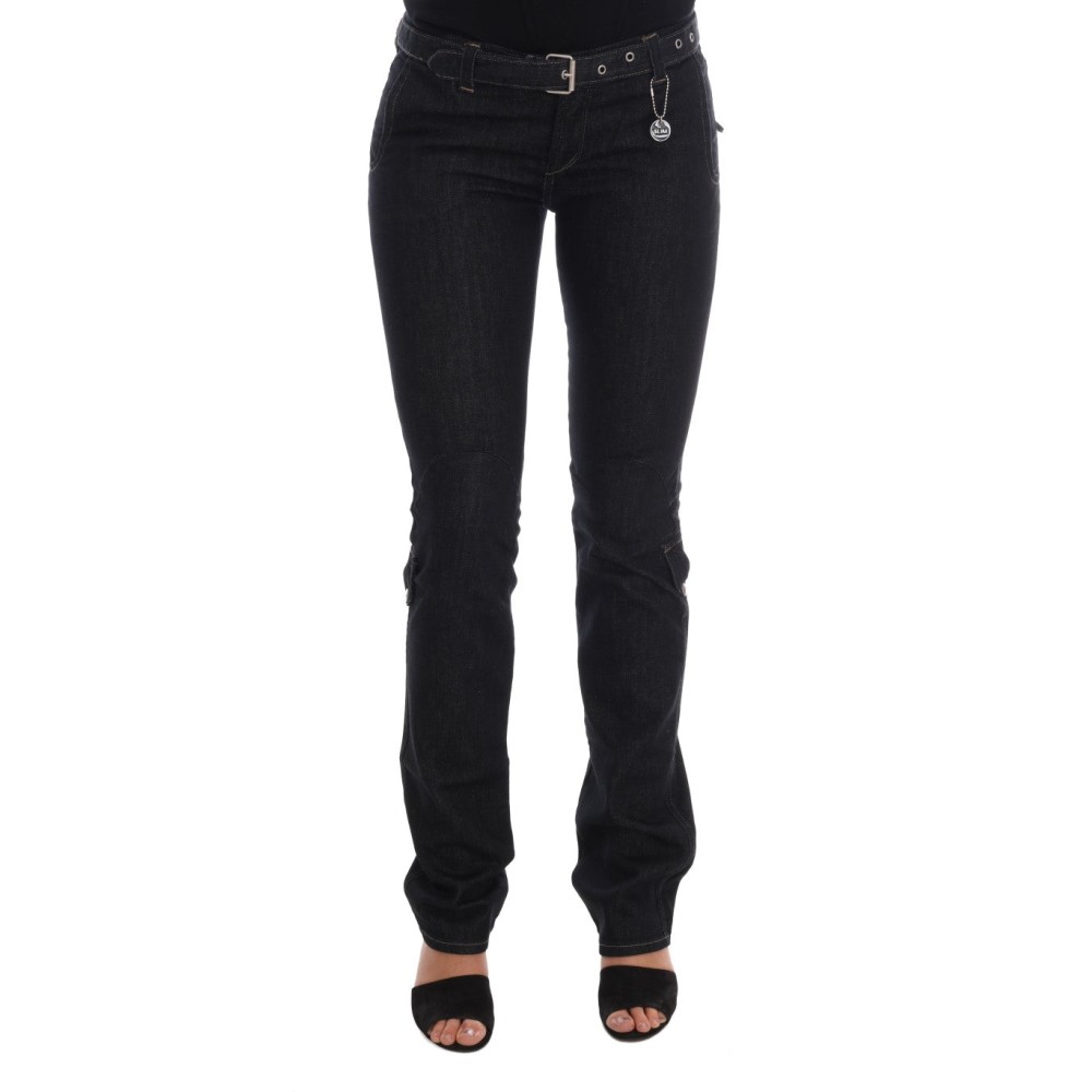 Costume National Svelte Dunkelblaue Slim Jeans aus Baumwolle