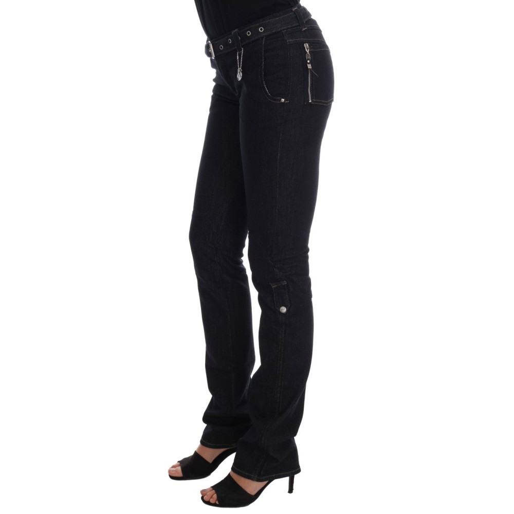 Costume National Svelte Dunkelblaue Slim Jeans aus Baumwolle