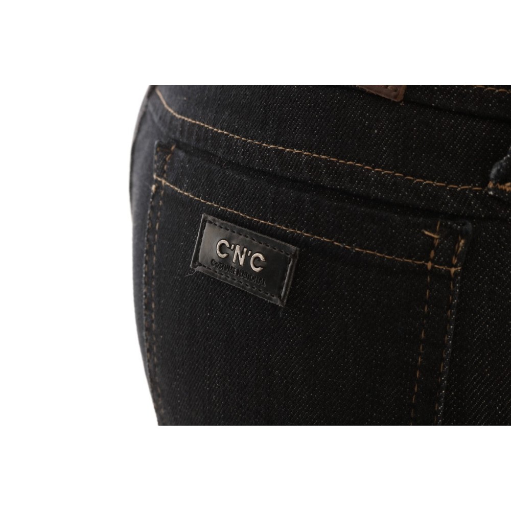 Costume National Svelte Dunkelblaue Slim Jeans aus Baumwolle