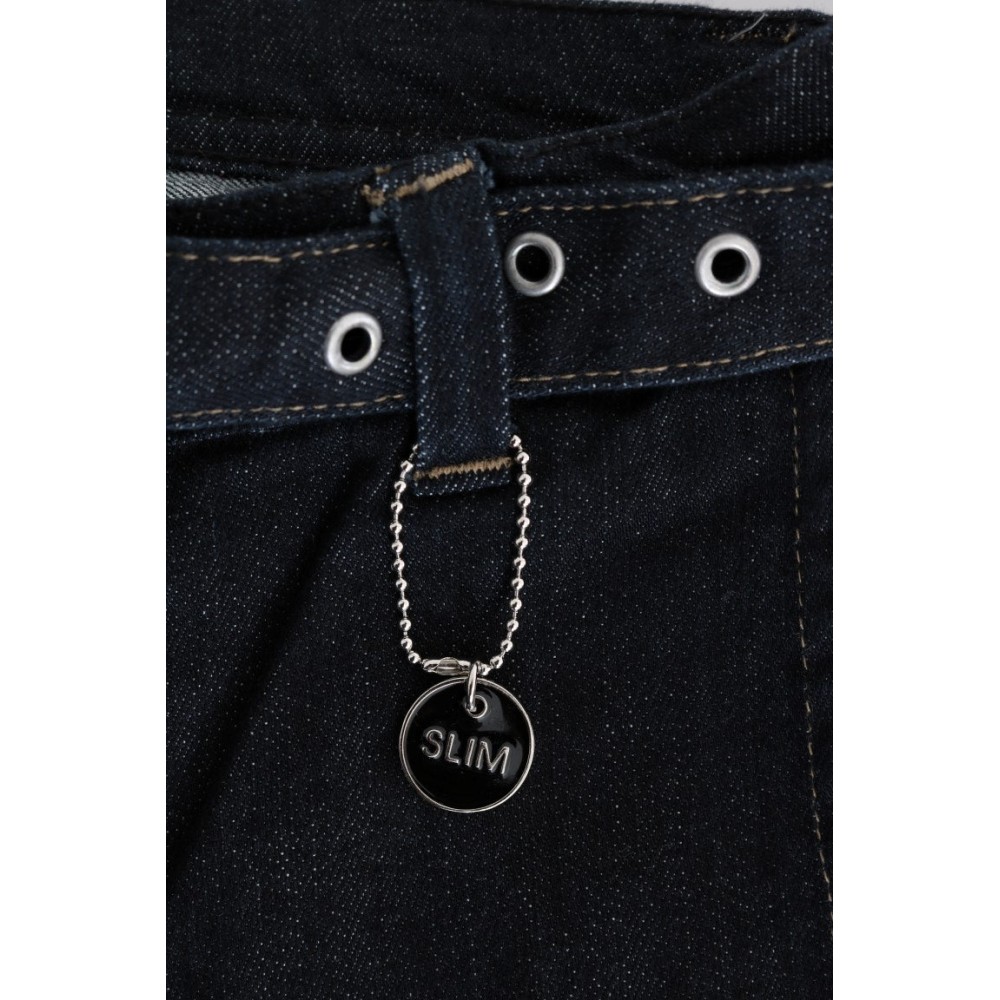 Costume National Svelte Dunkelblaue Slim Jeans aus Baumwolle