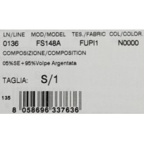 Dolce & Gabbana Eleganter Schwarz-Silber-Fuchsfell-Schal