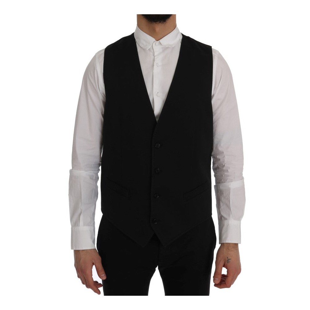 Dolce & Gabbana Schlichte schwarze einreihige Weste