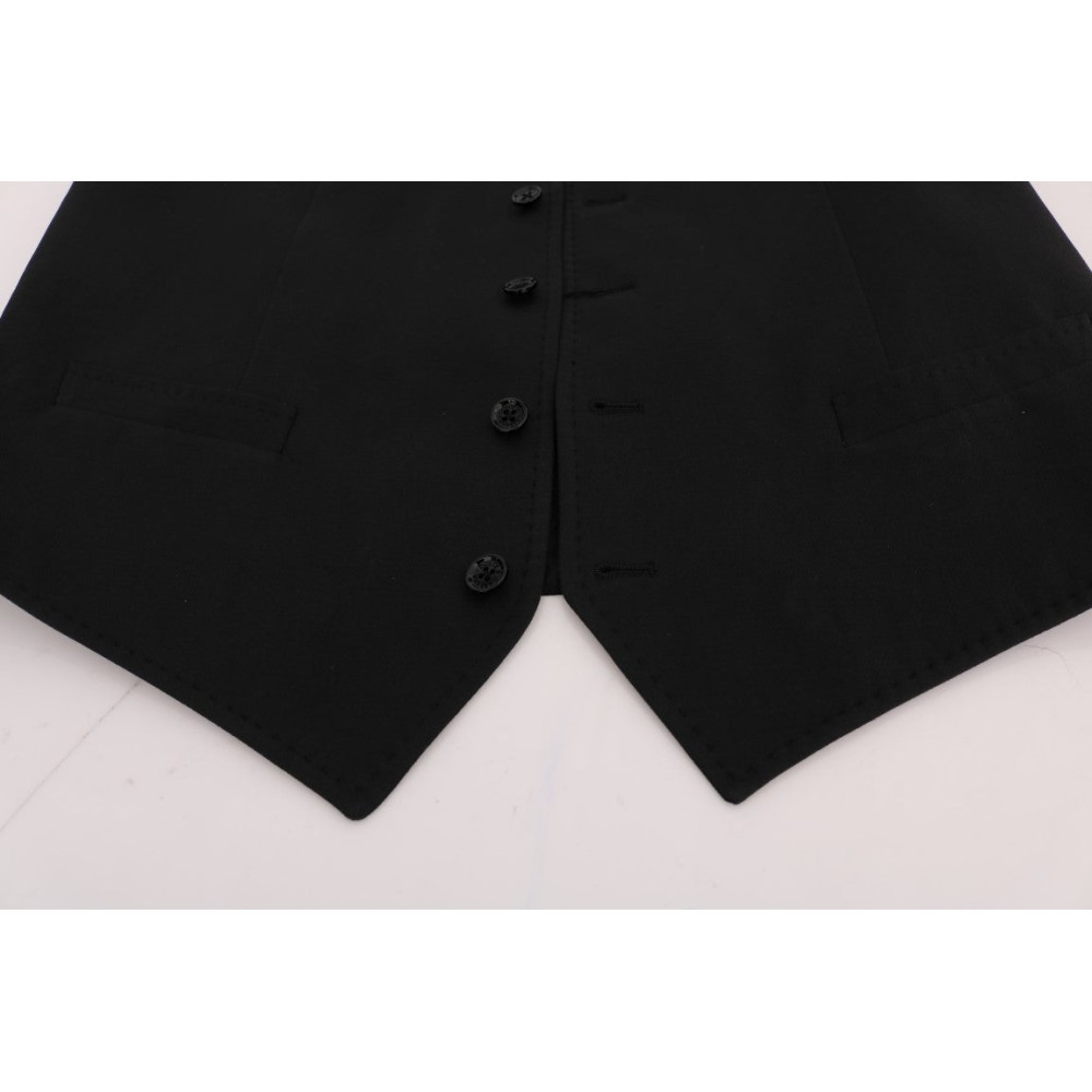 Dolce & Gabbana Schlichte schwarze einreihige Weste