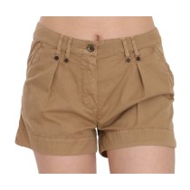 PLEIN SUD Schicke braune Mini-Shorts mit mittlerer Taille