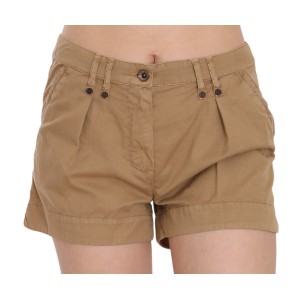 PLEIN SUD Schicke braune Mini-Shorts mit mittlerer Taille