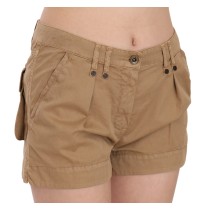 PLEIN SUD Schicke braune Mini-Shorts mit mittlerer Taille
