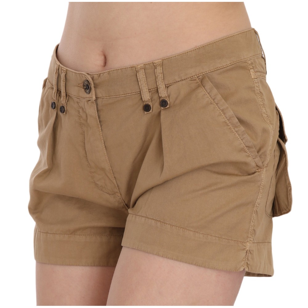 PLEIN SUD Schicke braune Mini-Shorts mit mittlerer Taille