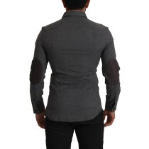 PLEIN SUD Schicke orangefarbene Mini-Shorts mit mittlerer Taille