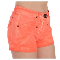 PLEIN SUD Schicke orangefarbene Mini-Shorts mit mittlerer Taille