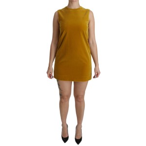 Dolce & Gabbana Senfgelbes Samt-Minikleid