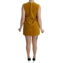 Dolce & Gabbana Senfgelbes Samt-Minikleid