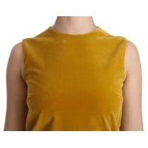 Dolce & Gabbana Senfgelbes Samt-Minikleid