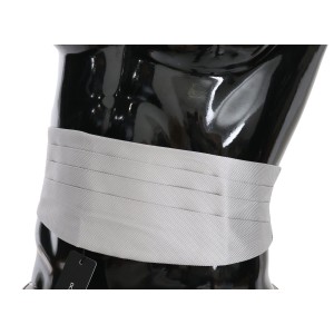 Dolce & Gabbana Eleganter Kummerbund aus grauer Seide