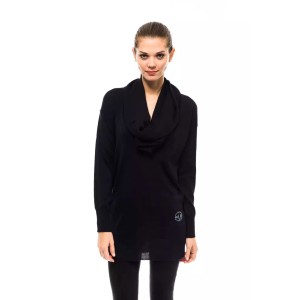 Montana Blu Blauer Pullover aus Wolle für Frauen